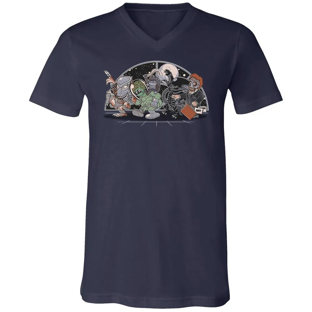 Unisex V-Neck T-Shirt - 8N4DM9Y6 - Navy - 9