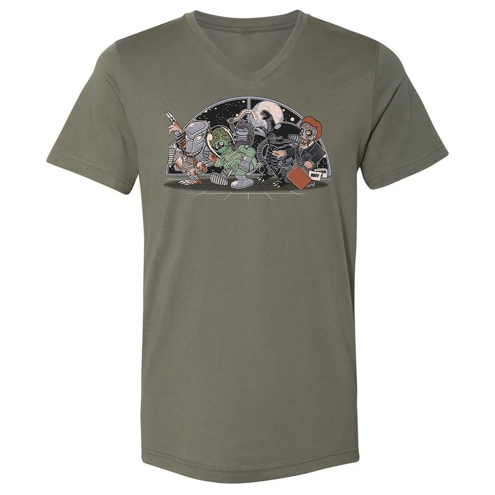 Unisex V-Neck T-Shirt - 8N4DM9Y6 - Military Green - 10