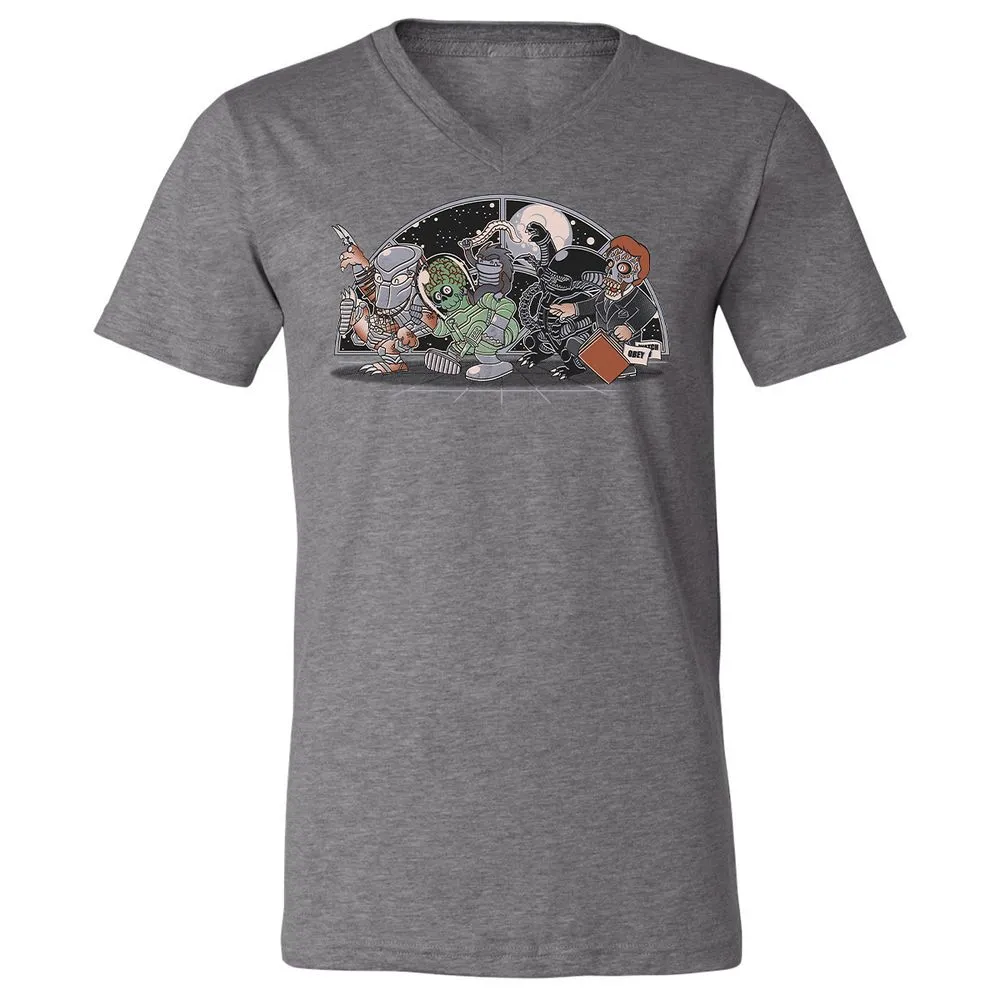 Unisex V-Neck T-Shirt - 8N4DM9Y6 - Deep Heather - 13