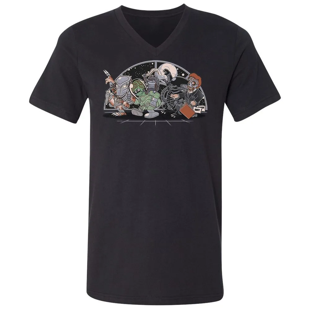 Unisex V-Neck T-Shirt - 8N4DM9Y6 - Black - 16