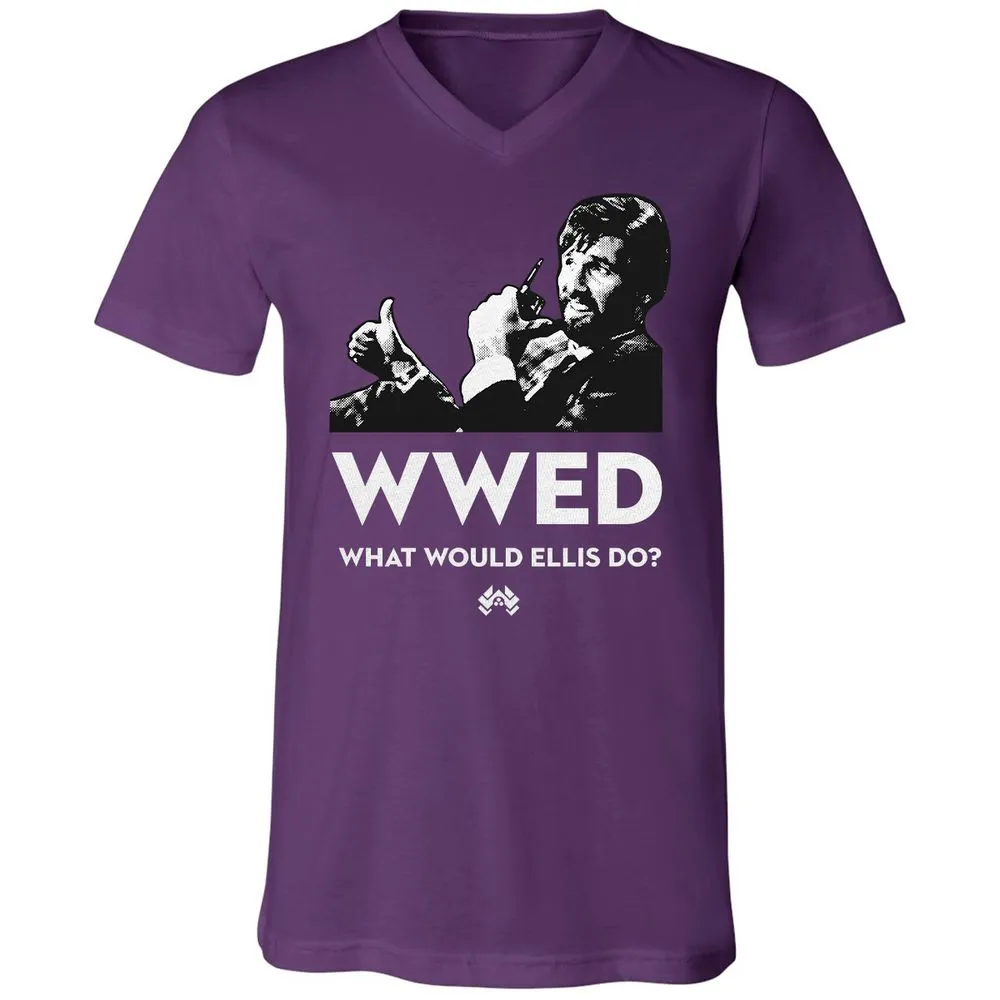 Unisex V-Neck T-Shirt - CGXYHZH4 - Team Purple - 9