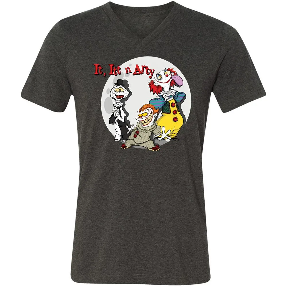 Unisex V-Neck T-Shirt - 2QXVT9FX - Dark Grey Heather - 8