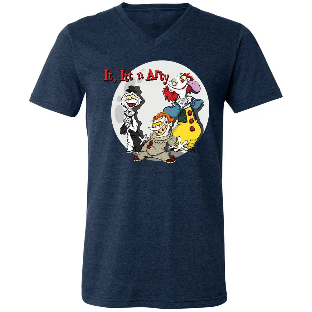 Unisex V-Neck T-Shirt - 2QXVT9FX - Heather Navy - 15