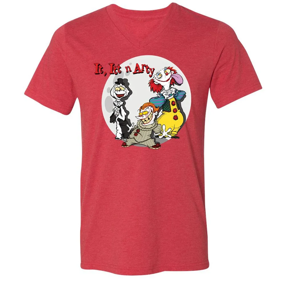 Unisex V-Neck T-Shirt - 2QXVT9FX - Heather Red - 16