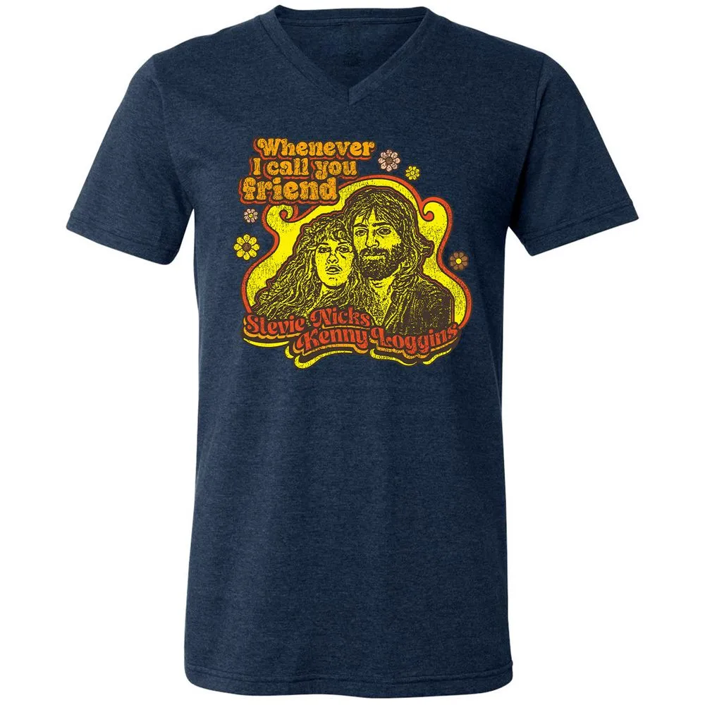 Unisex V-Neck T-Shirt - N75G6HJA - Heather Navy - 15