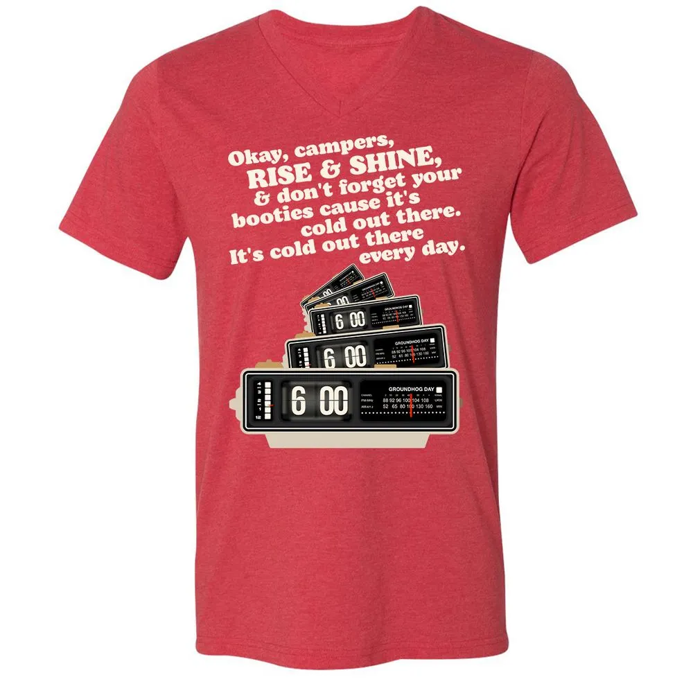 Unisex V-Neck T-Shirt - XYCEET35 - Heather Red - 16