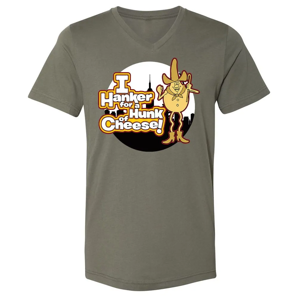 Unisex V-Neck T-Shirt - FJUKZBV6 - Military Green - 10