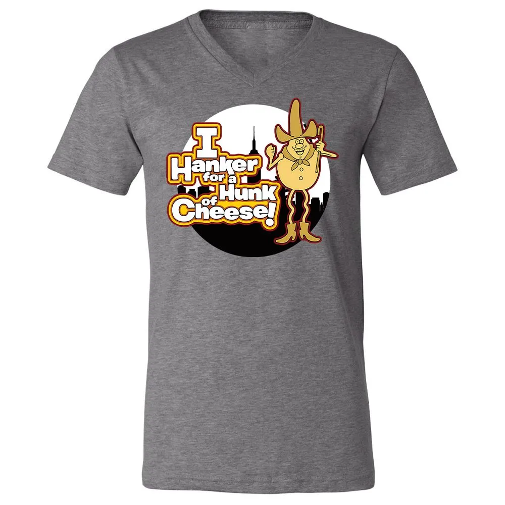 Unisex V-Neck T-Shirt - FJUKZBV6 - Deep Heather - 13