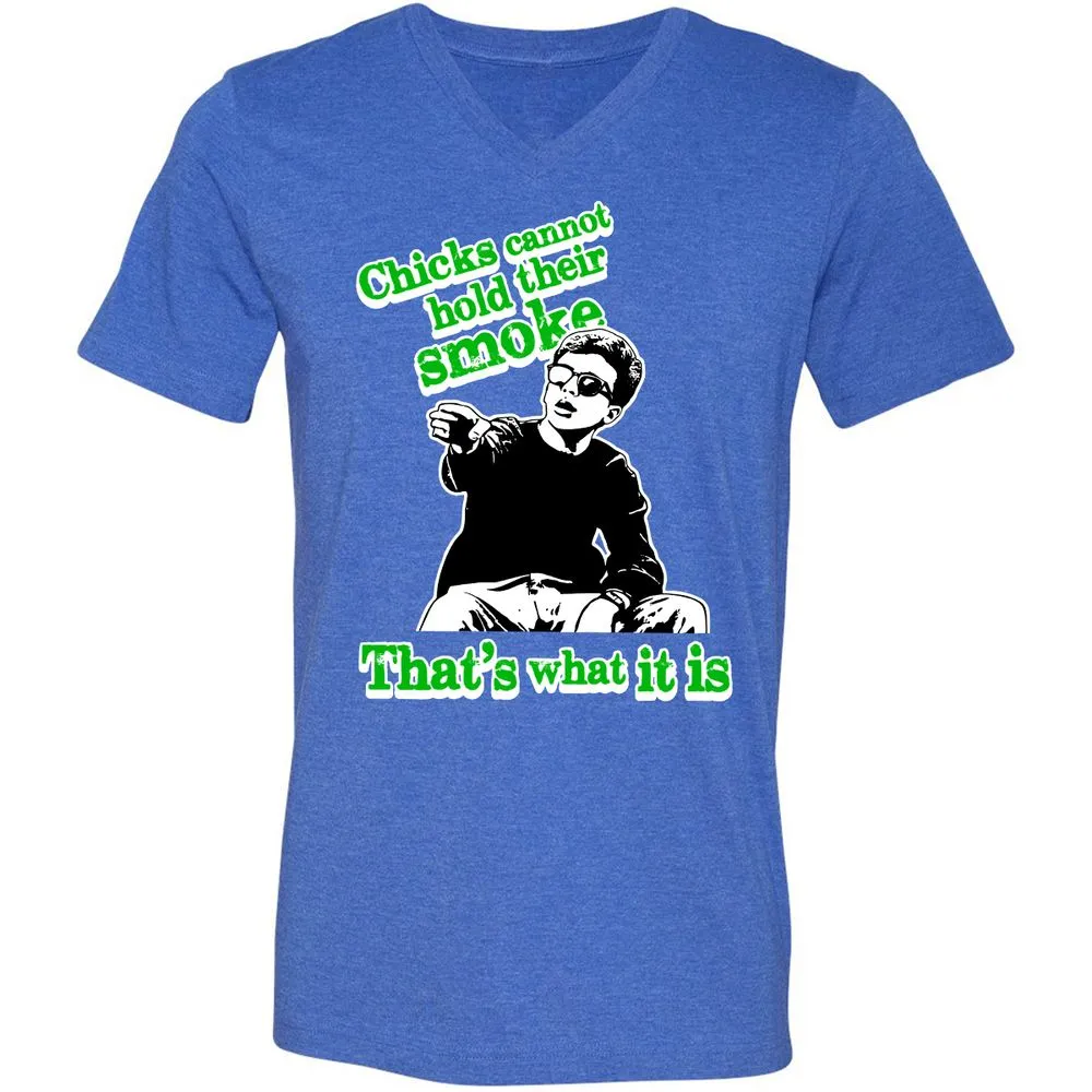 Unisex V-Neck T-Shirt - SVLVXA4P - Heather True Royal - 14