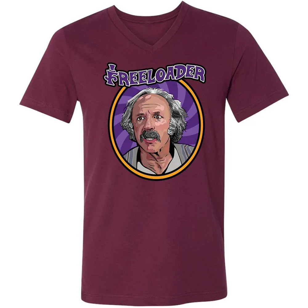 Unisex V-Neck T-Shirt - HVDGK9JR - Maroon - 6