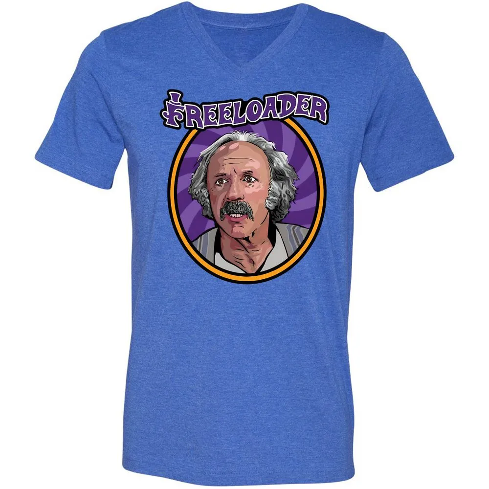 Unisex V-Neck T-Shirt - HVDGK9JR - Heather True Royal - 14