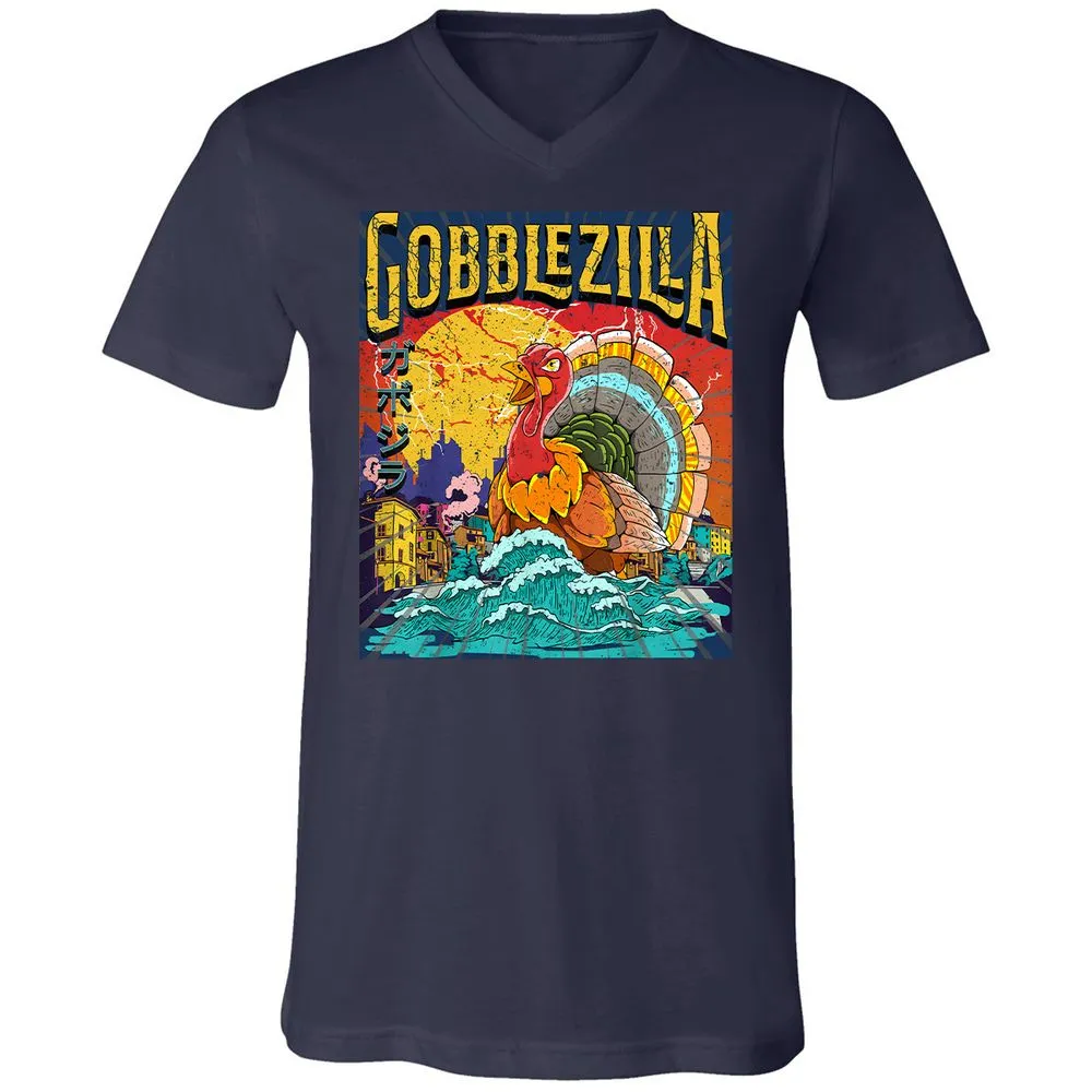 Unisex V-Neck T-Shirt - 96UUY1JW - Navy - 2