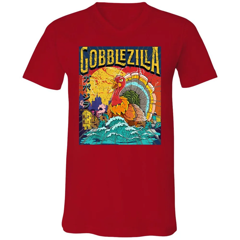 Unisex V-Neck T-Shirt - 96UUY1JW - Red - 3