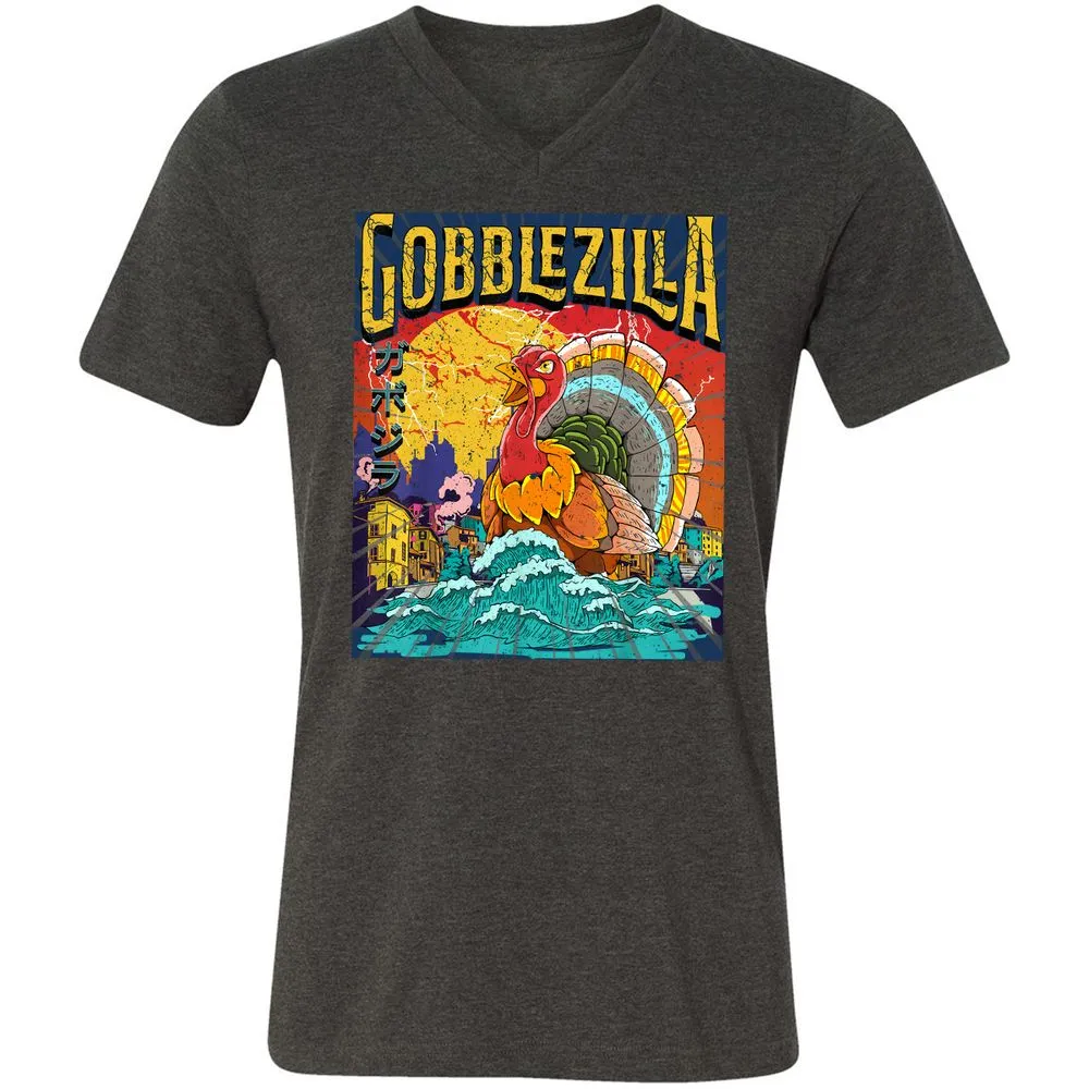 Unisex V-Neck T-Shirt - 96UUY1JW - Dark Grey Heather - 8