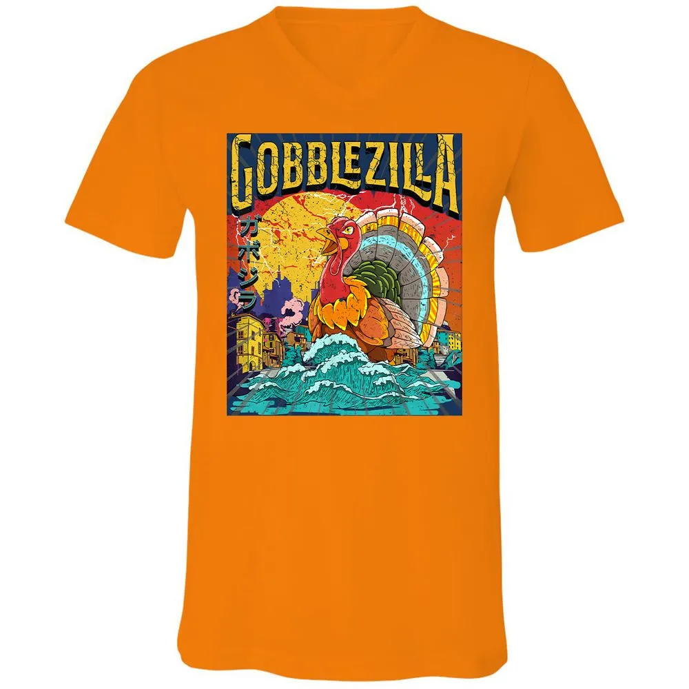 Unisex V-Neck T-Shirt - 96UUY1JW - Orange - 11