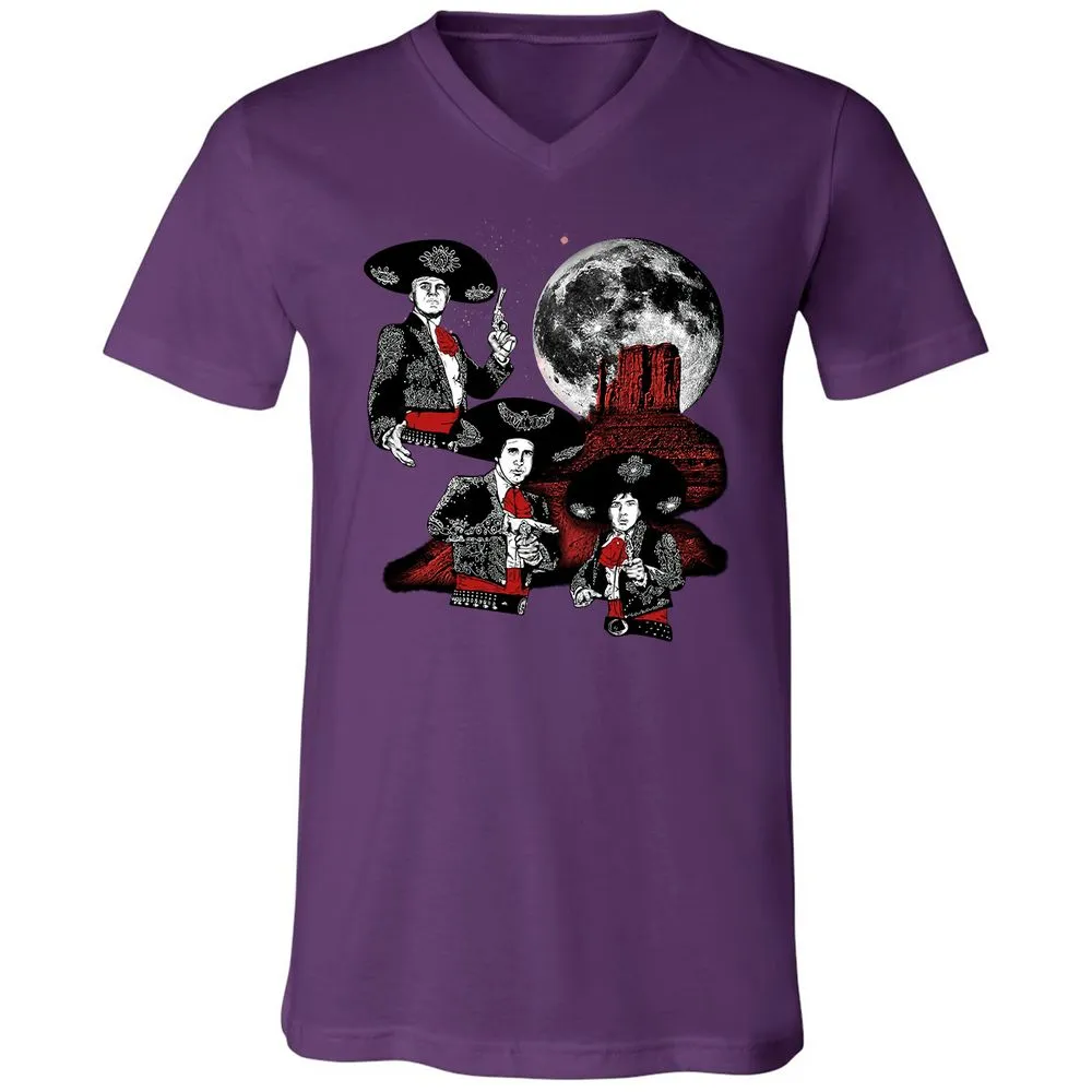 Unisex V-Neck T-Shirt - YW8XA733 - Team Purple - 9