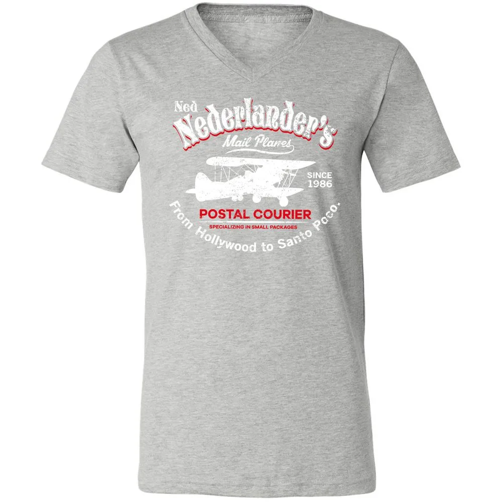 Unisex V-Neck T-Shirt - KGC3GPL1 - Athletic Heather - 7