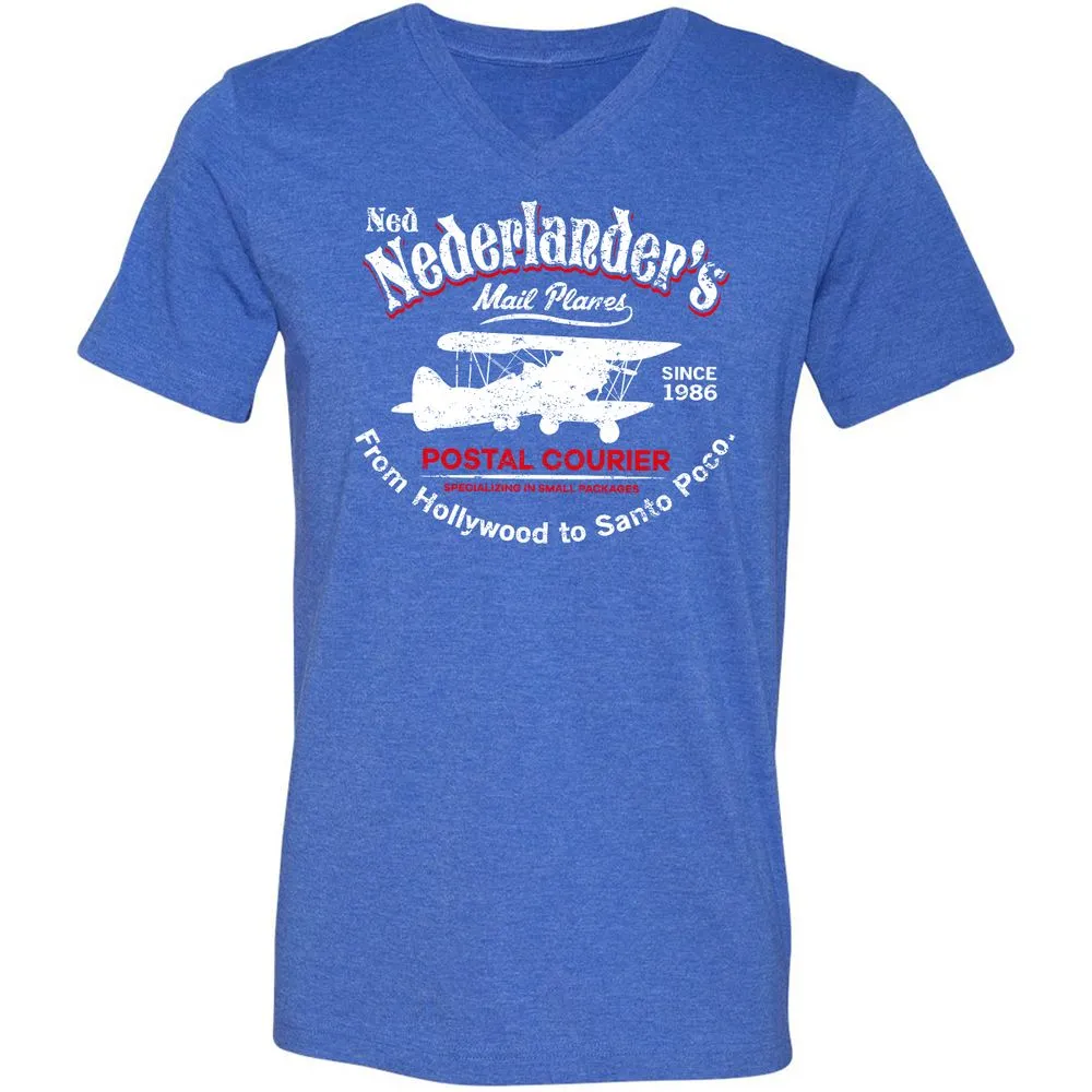 Unisex V-Neck T-Shirt - KGC3GPL1 - Heather True Royal - 14