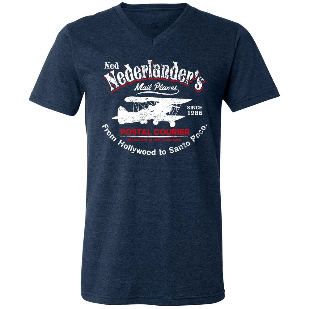 Unisex V-Neck T-Shirt - KGC3GPL1 - Heather Navy - 15