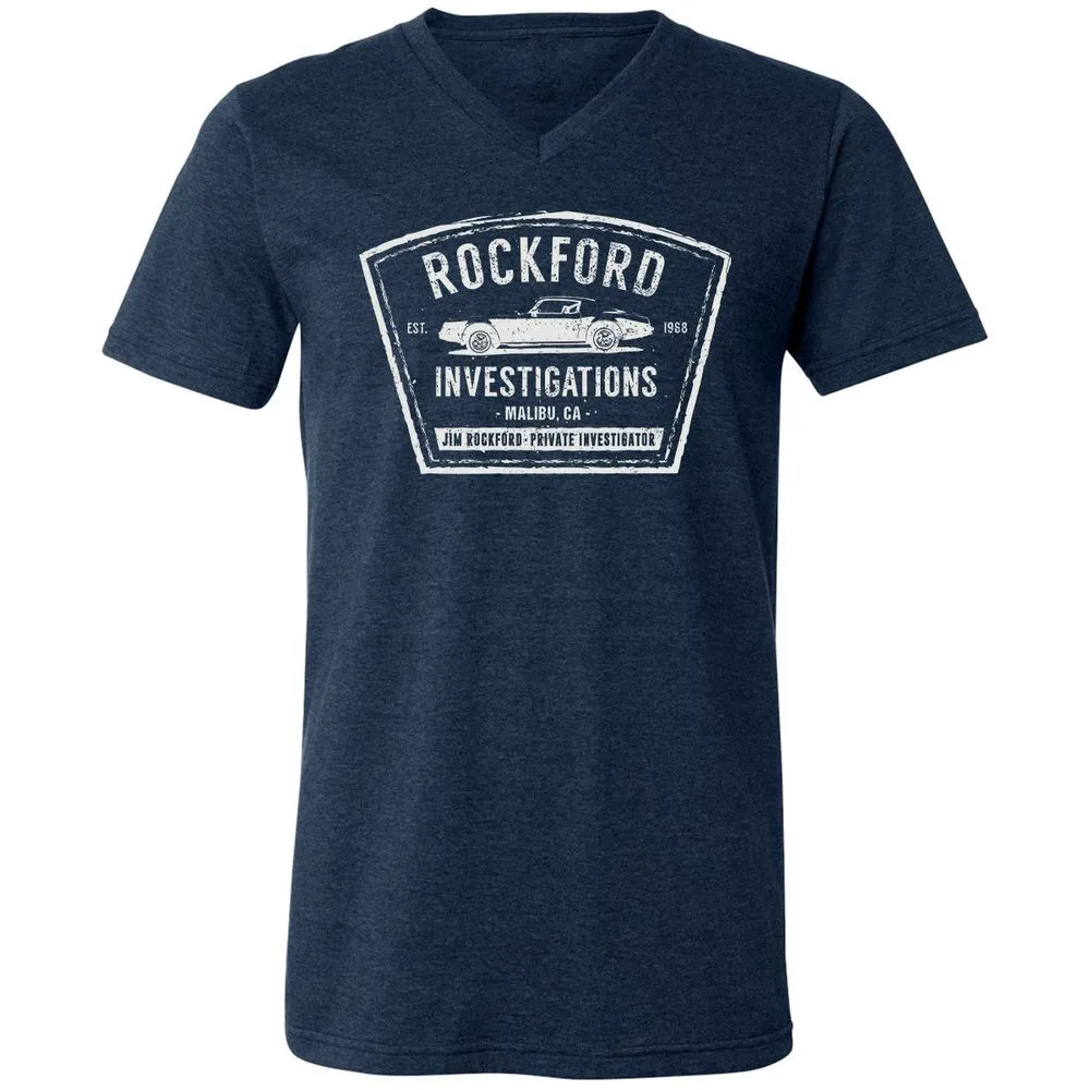 Unisex V-Neck T-Shirt - 7N4H7ENE - Heather Navy - 15