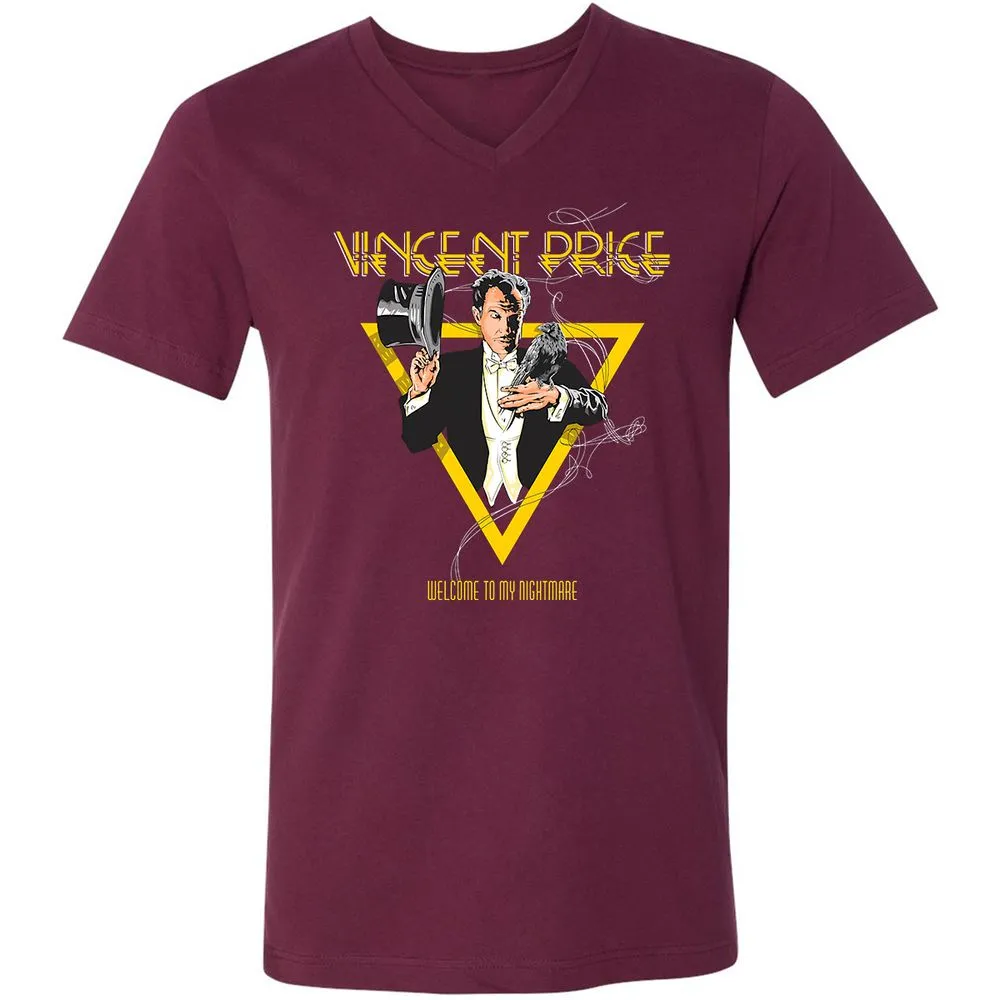 Unisex V-Neck T-Shirt - K8RSXQXG - Maroon - 6
