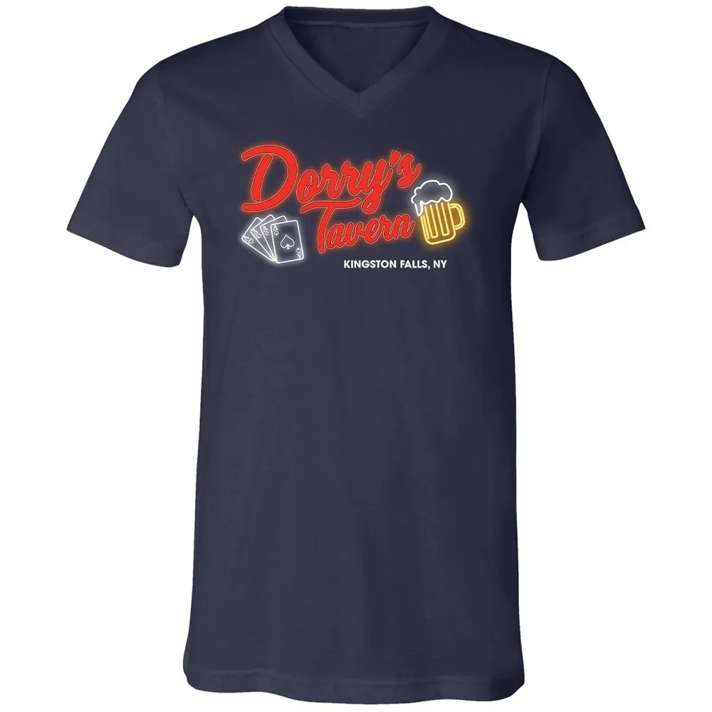 Unisex V-Neck T-Shirt - PC9P1QZC - Navy - 2