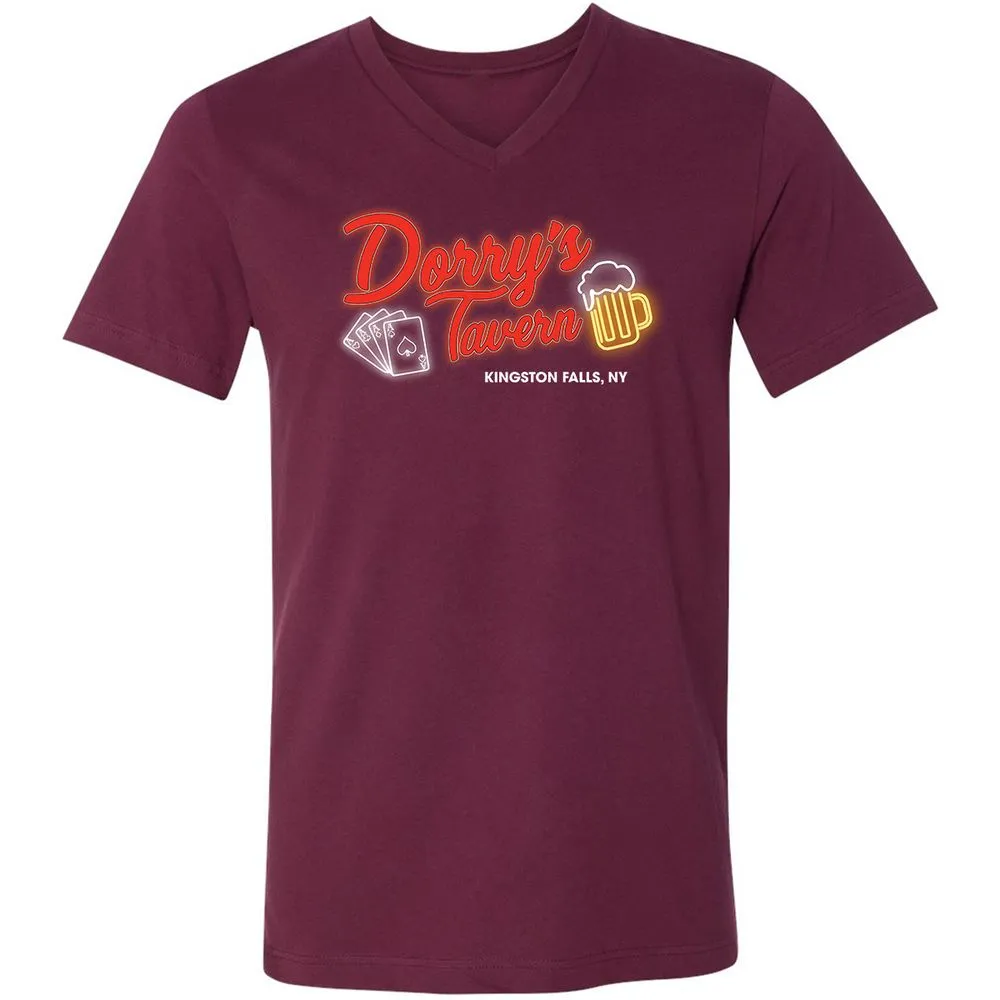 Unisex V-Neck T-Shirt - PC9P1QZC - Maroon - 6