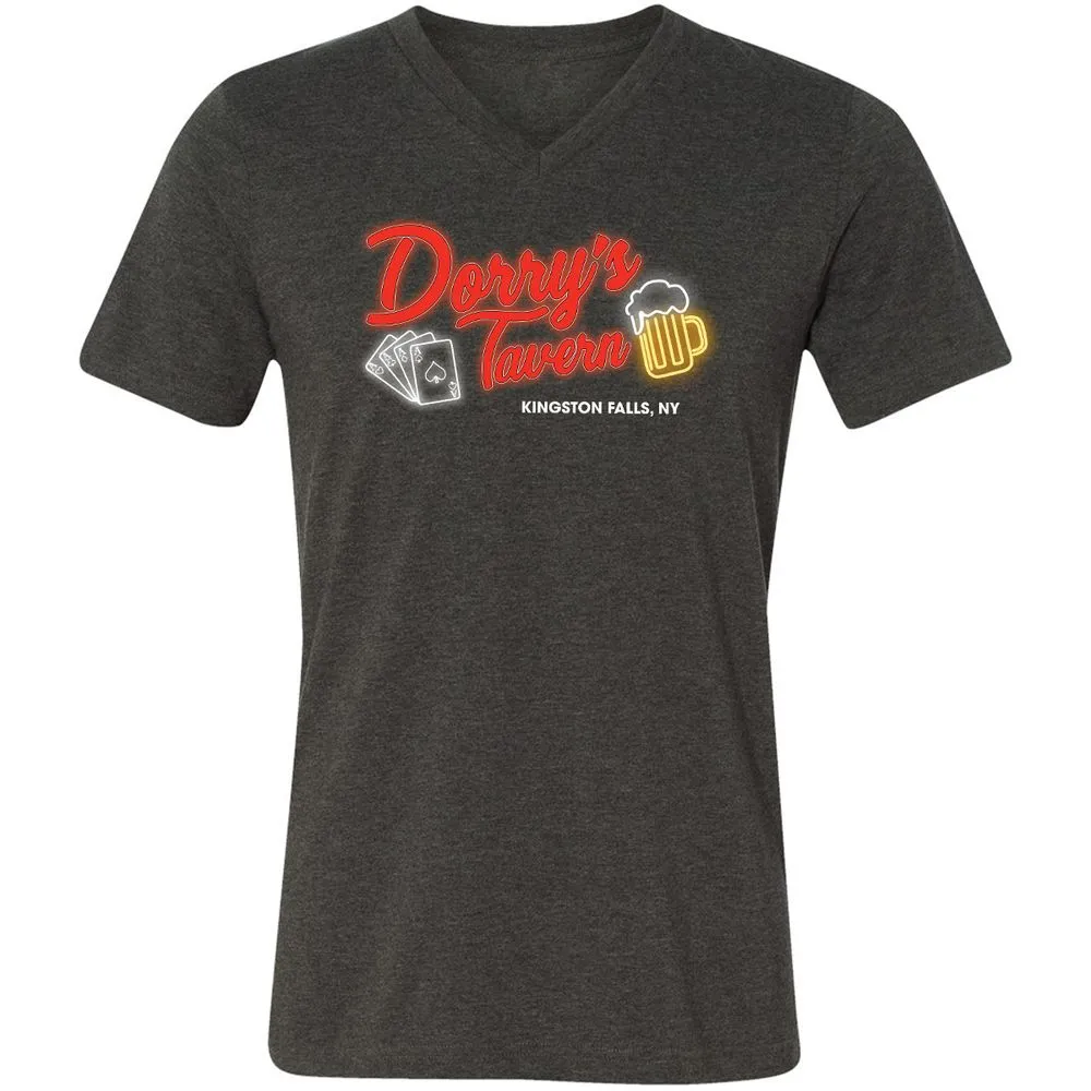 Unisex V-Neck T-Shirt - PC9P1QZC - Dark Grey Heather - 8
