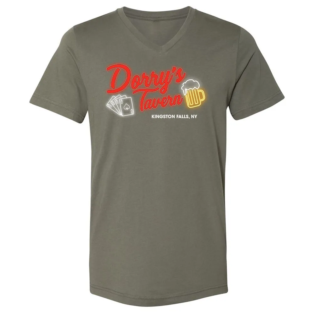 Unisex V-Neck T-Shirt - PC9P1QZC - Military Green - 10