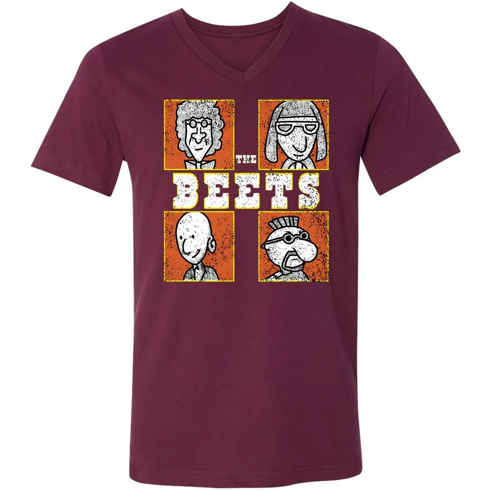 Unisex V-Neck T-Shirt - DE939491 - Maroon - 6
