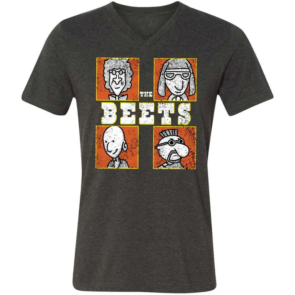 Unisex V-Neck T-Shirt - DE939491 - Dark Grey Heather - 8