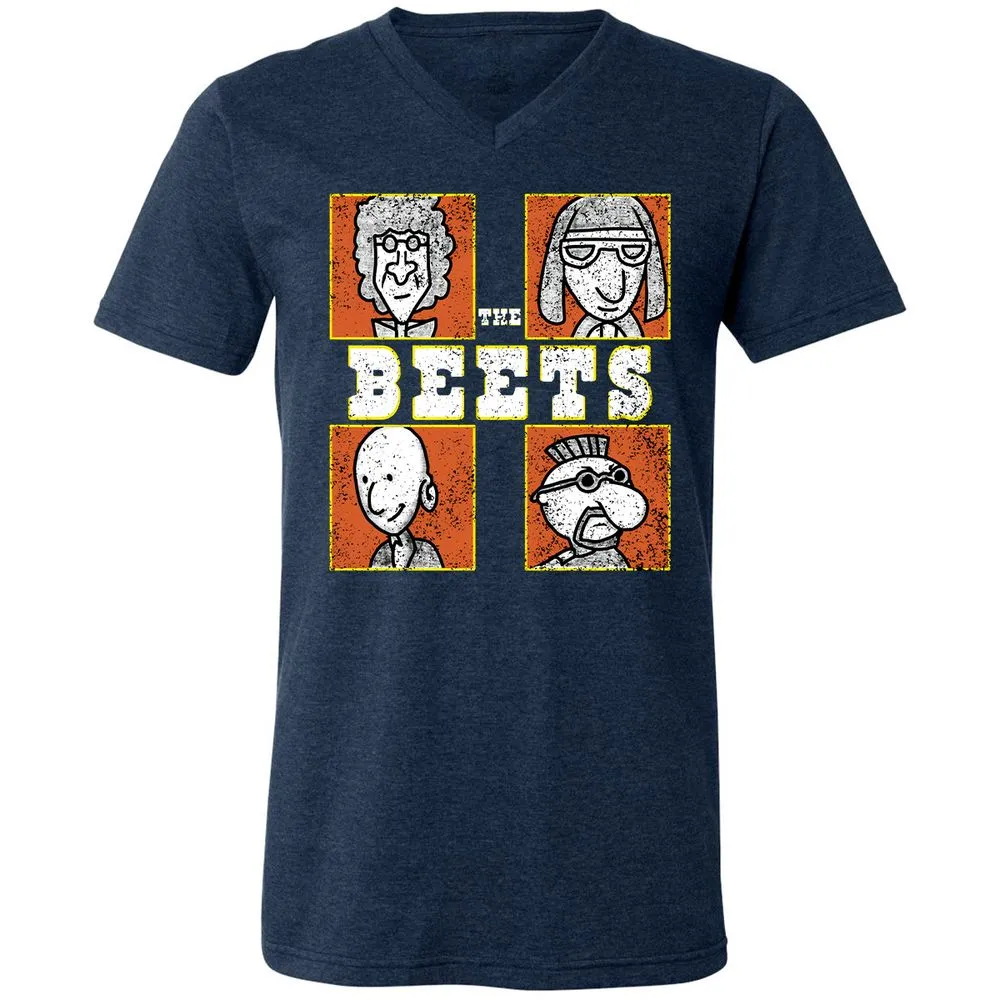 Unisex V-Neck T-Shirt - DE939491 - Heather Navy - 15