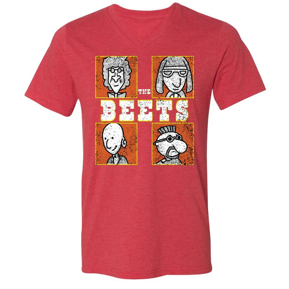 Unisex V-Neck T-Shirt - DE939491 - Heather Red - 16