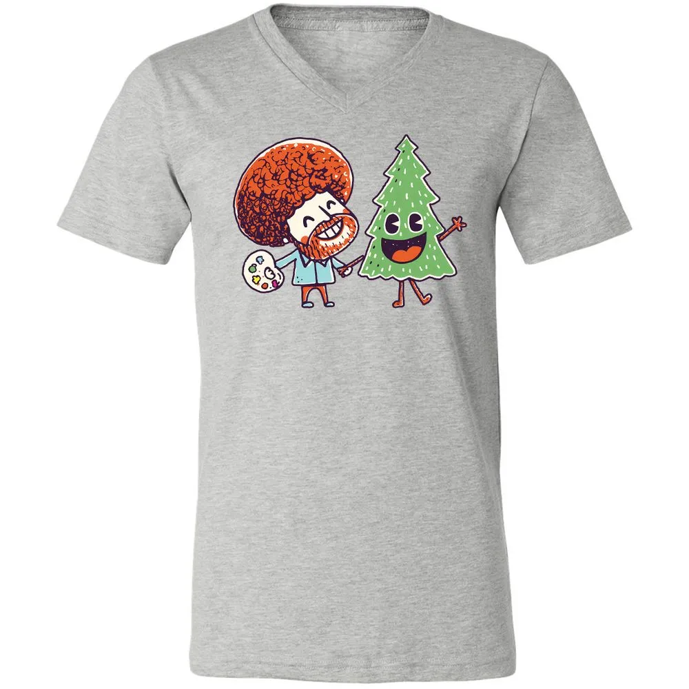 Unisex V-Neck T-Shirt - H8SKBNR3 - Athletic Heather - 7