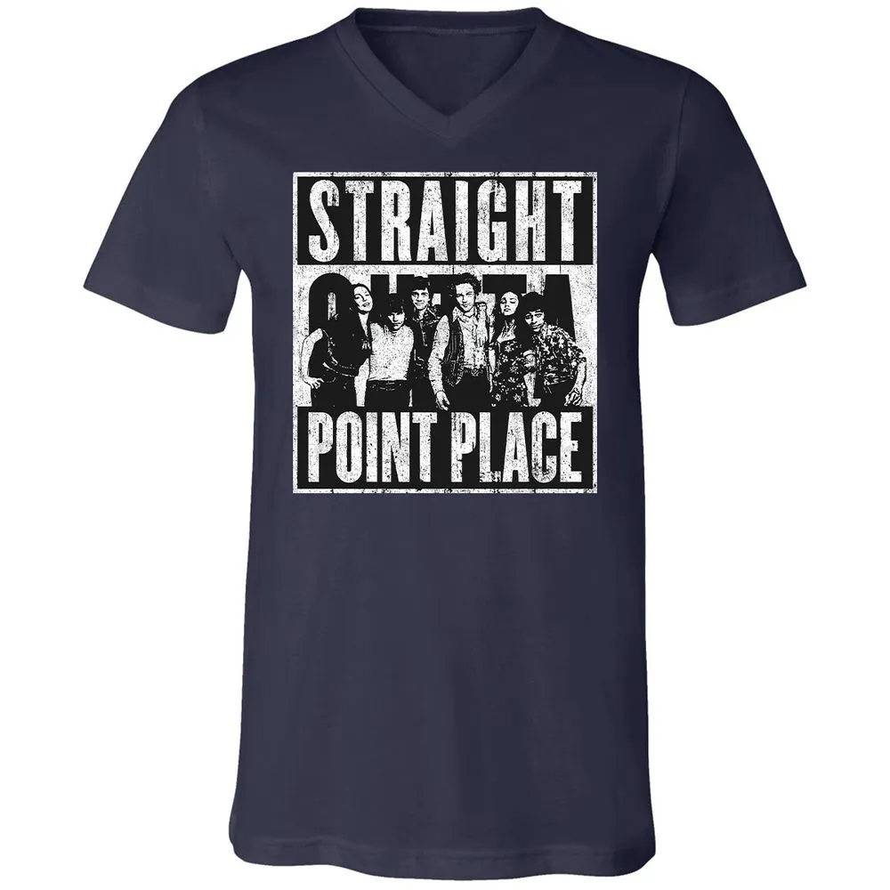 Unisex V-Neck T-Shirt - 49ZE5VGG - Navy - 2