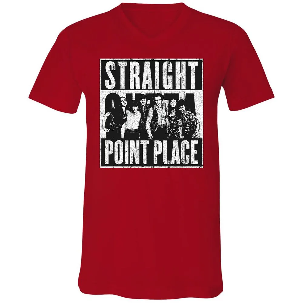 Unisex V-Neck T-Shirt - 49ZE5VGG - Red - 3