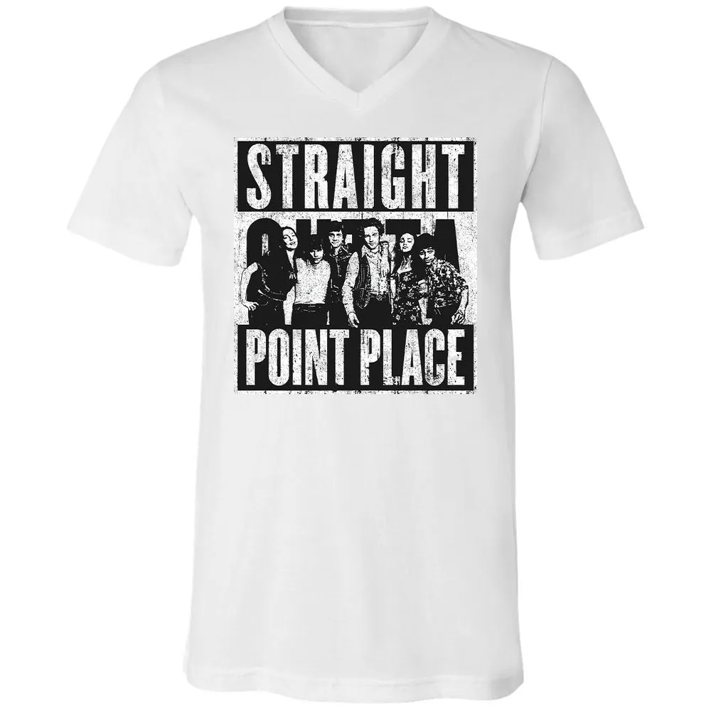 Unisex V-Neck T-Shirt - 49ZE5VGG - White - 5