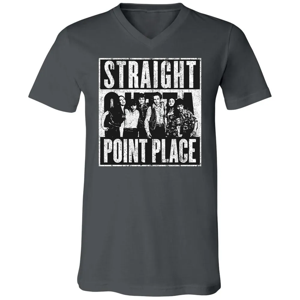 Unisex V-Neck T-Shirt - 49ZE5VGG - Asphalt - 12