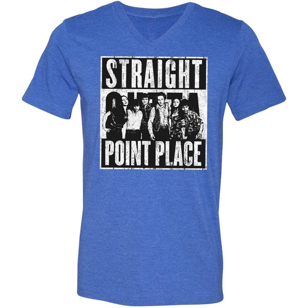 Unisex V-Neck T-Shirt - 49ZE5VGG - Heather True Royal - 14