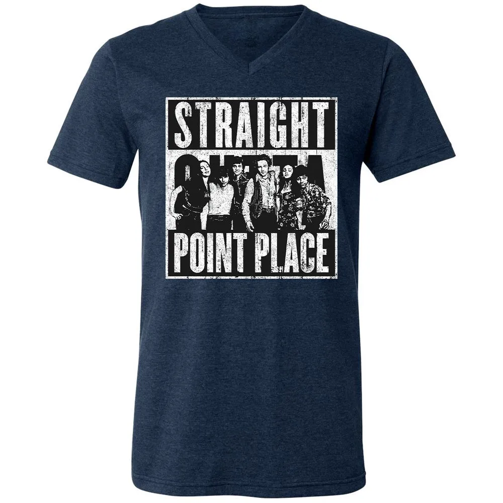 Unisex V-Neck T-Shirt - 49ZE5VGG - Heather Navy - 15