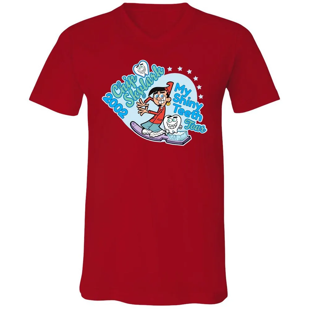 Unisex V-Neck T-Shirt - 5S9KFKLK - Red - 3