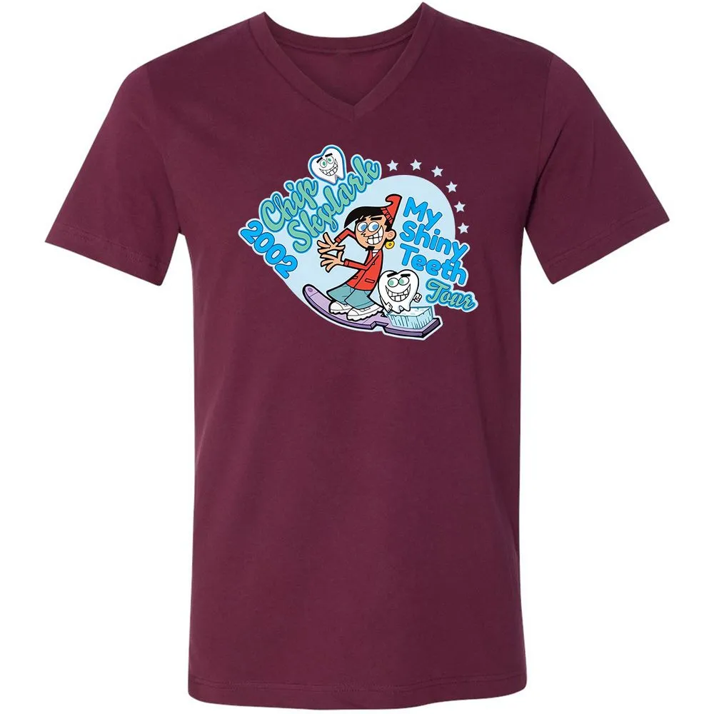 Unisex V-Neck T-Shirt - 5S9KFKLK - Maroon - 6