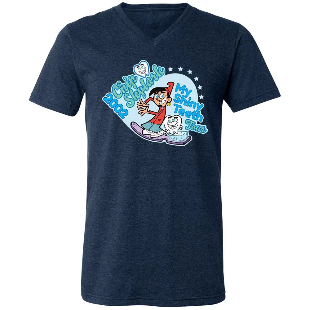 Unisex V-Neck T-Shirt - 5S9KFKLK - Heather Navy - 15