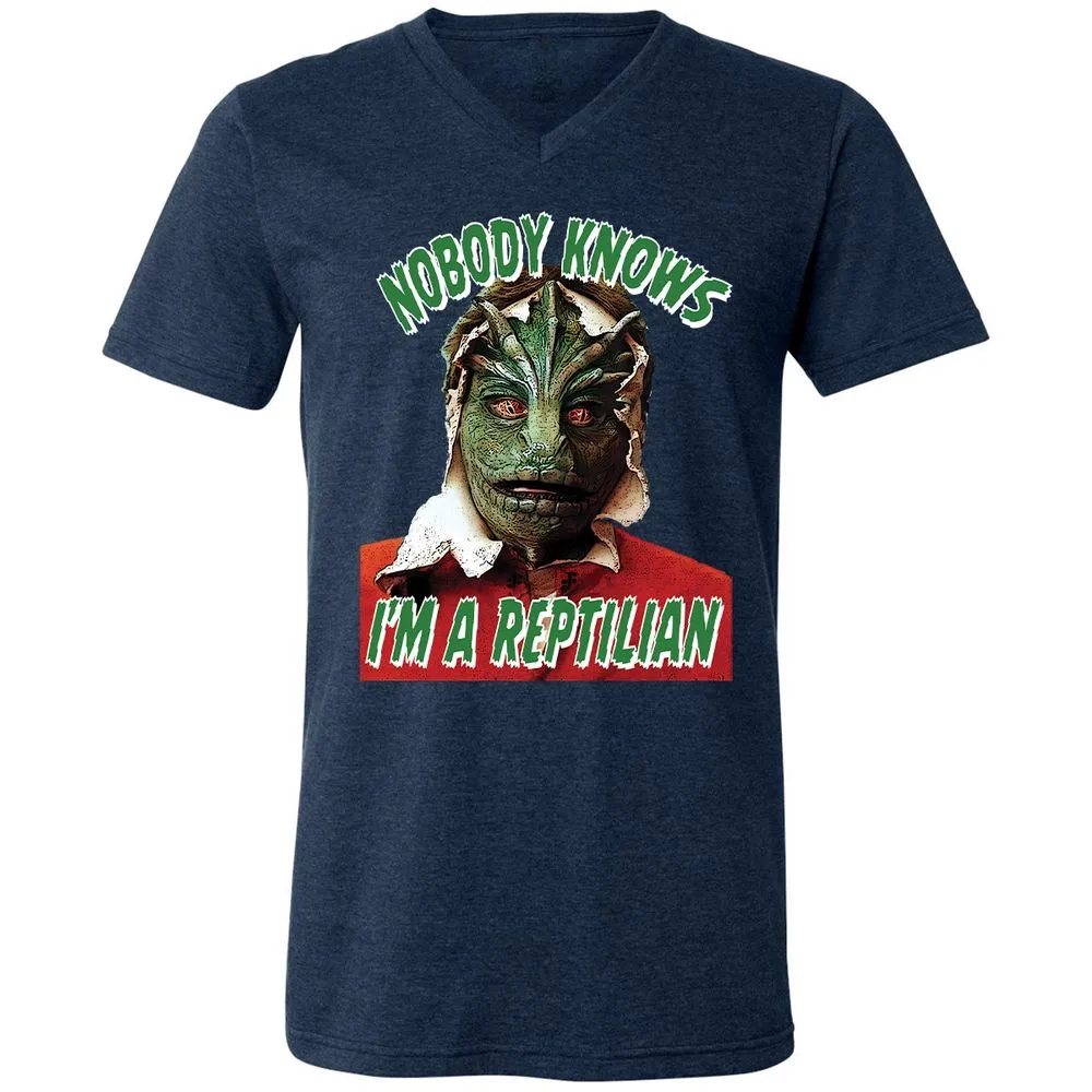 Unisex V-Neck T-Shirt - 3BEGK8AX - Heather Navy - 15