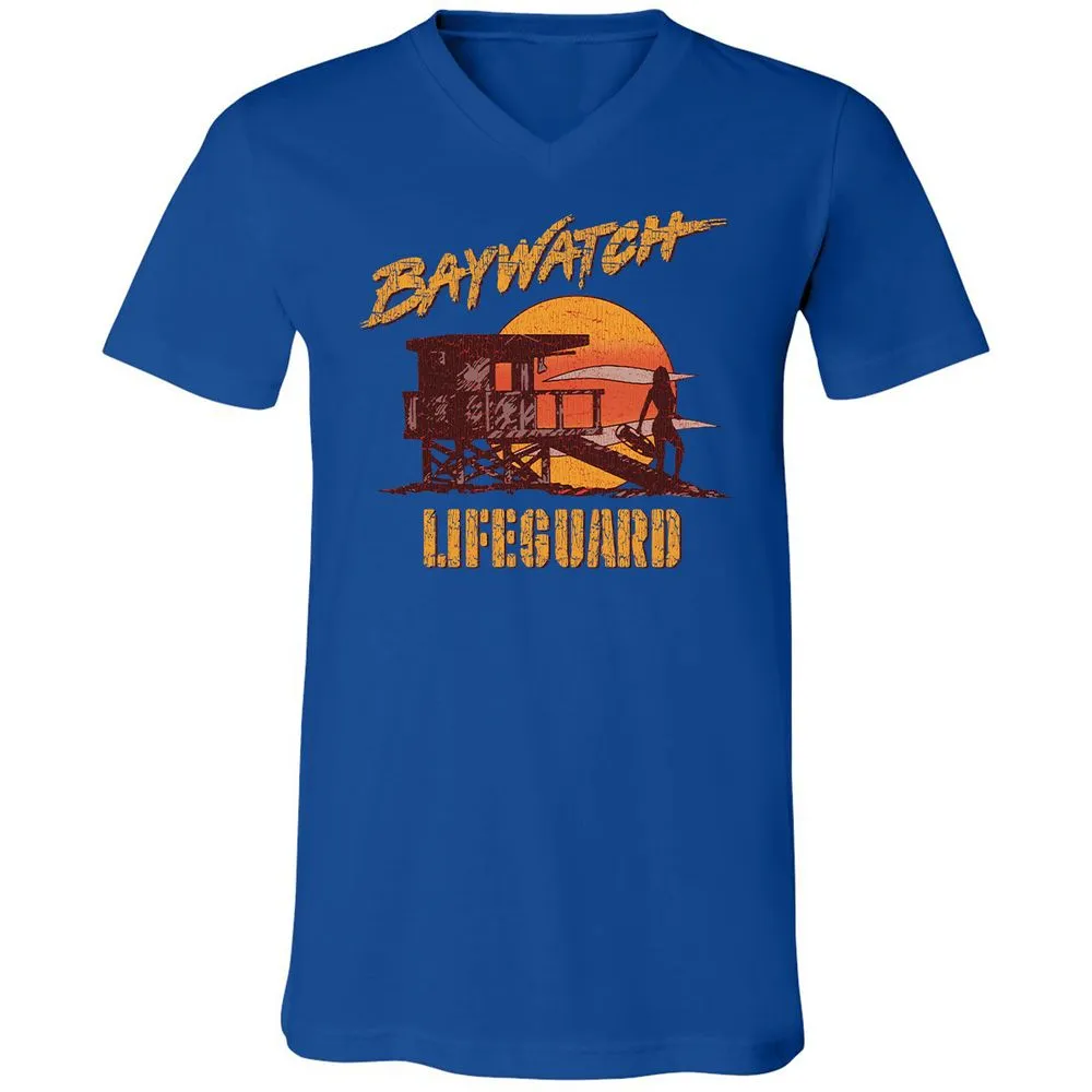 Unisex V-Neck T-Shirt - UXSYPVSZ - True Royal - 4