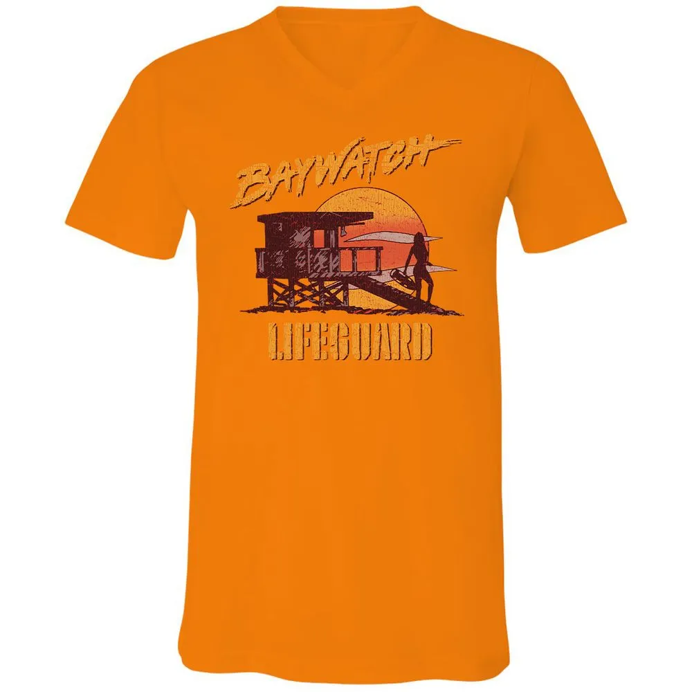 Unisex V-Neck T-Shirt - UXSYPVSZ - Orange - 11