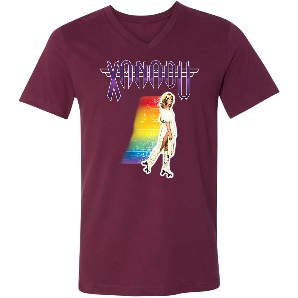 Unisex V-Neck T-Shirt - 5UT8SRQH - Maroon - 6