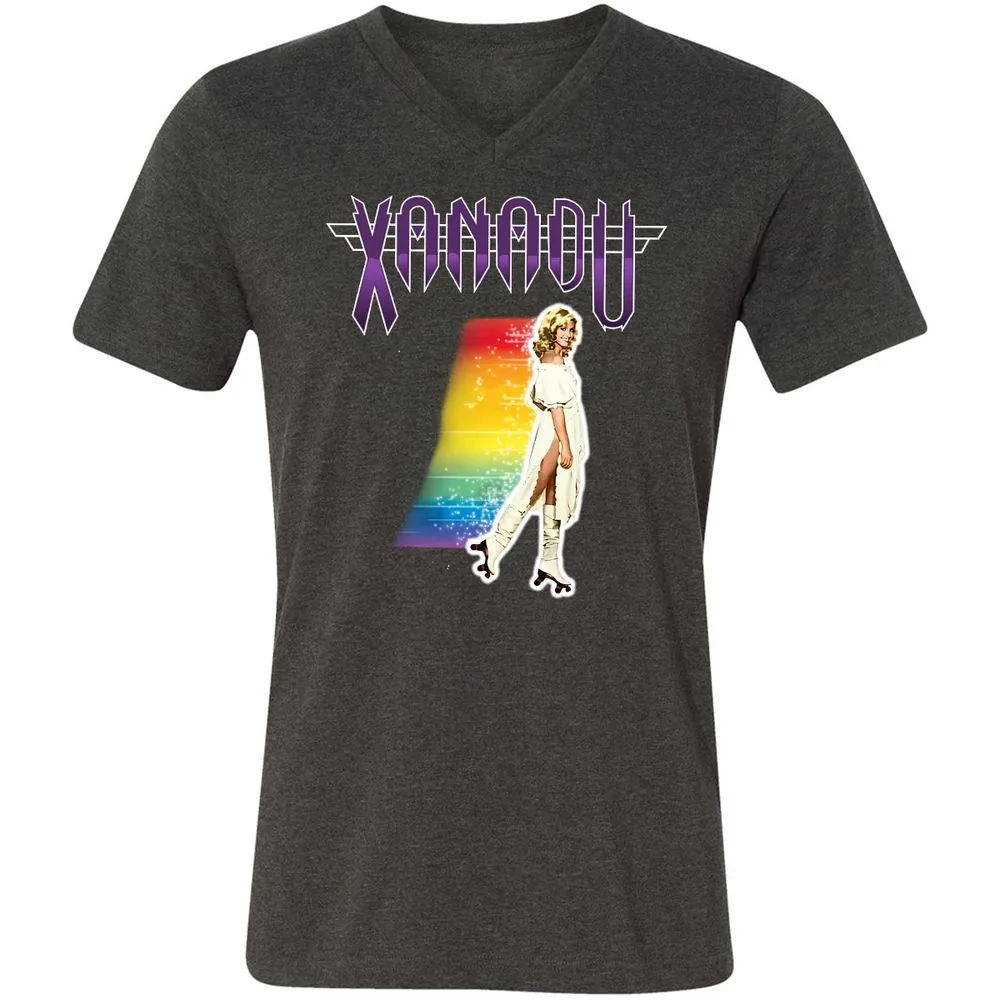 Unisex V-Neck T-Shirt - 5UT8SRQH - Dark Grey Heather - 8