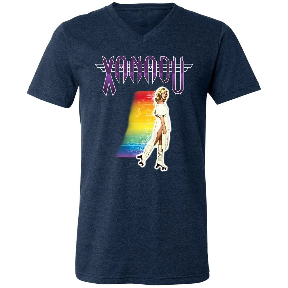 Unisex V-Neck T-Shirt - 5UT8SRQH - Heather Navy - 15