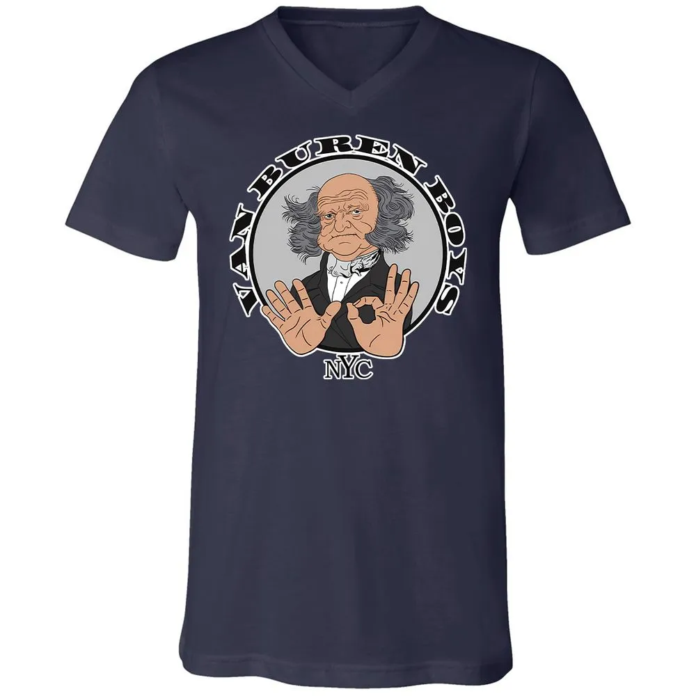 Unisex V-Neck T-Shirt - NEKEJSL3 - Navy - 2